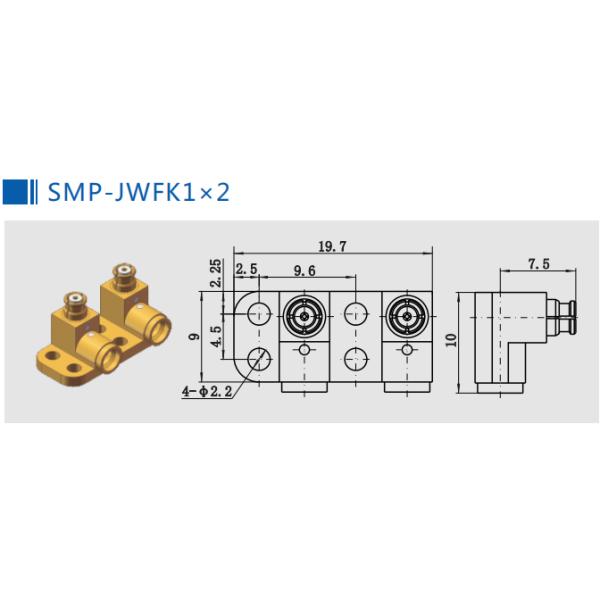 Мужчина SMP к импедансу переходника 50Ohm соединителя коаксиала SMP женскому прямо