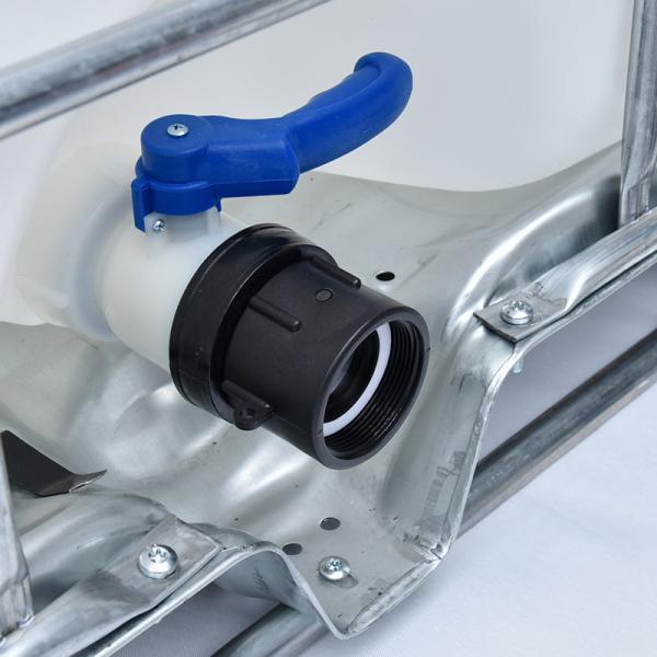 Conexão de flange 1000L IBC Tote Tanks com 2 polegadas de plástico Adaptador de válvula