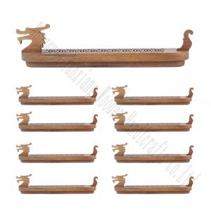 Handcrafted Wooden Aromatherapy Oil Burner Dragon Boat Design Essential Oil
