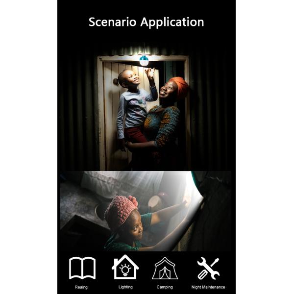 Luz solar al aire libre para los bulbos que acampan 46.50*38.50*33.00 completo de la yarda LED