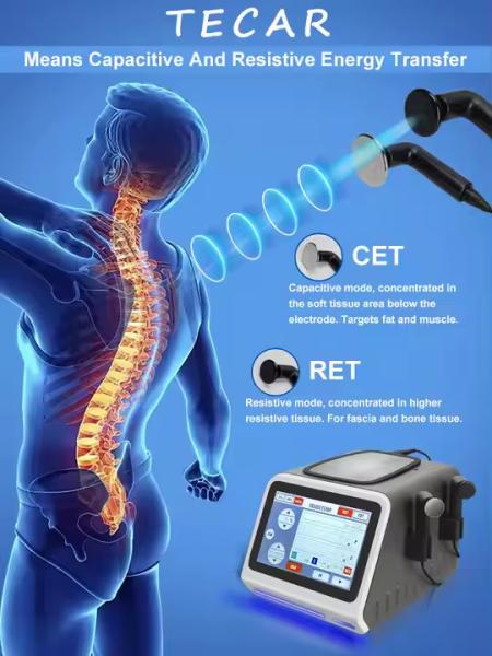 Portable Monopolar Rf Physiotherapy Body Slimming Pain Relief 448khz &20Khz Tecar Therapy Machine