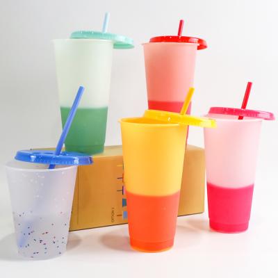 copo em mudança reusável plástico 10*6*19cm da cor dos vidros bebendo de 16oz 24oz