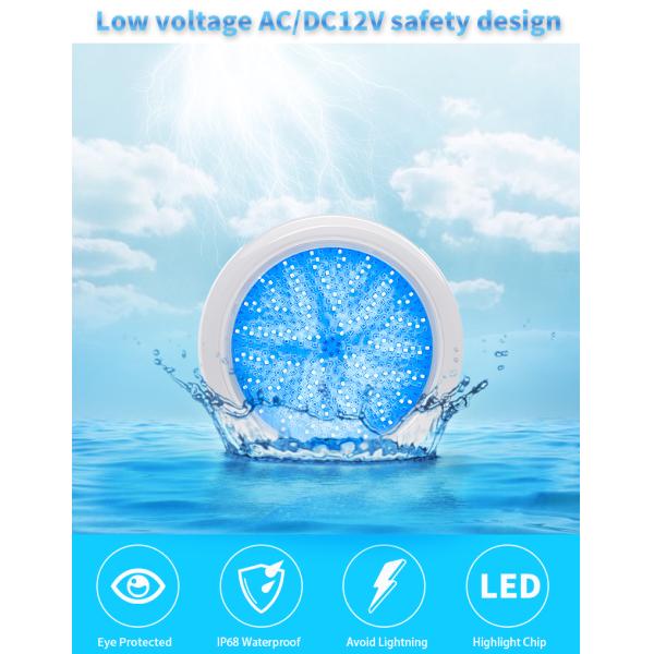 Смола пластикового света бассейна стеклоткани 12V 220MM подводная заполнила