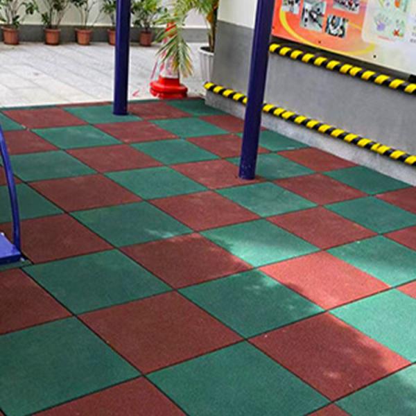 E-Purchasing Eco-Sport Interlocking Tiles Outdoor Rubber Flooring -500x500mm - 4 Pack, 66 SQR/Ft Coverage - Coal