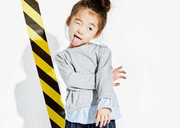 Two Piece Grey Kids Girls Clothes Size 12 Girls Cotton Shirt Customized Size