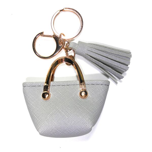 Lightweight 5cm Mini Purse Keychain With Silver Tassel Decoration