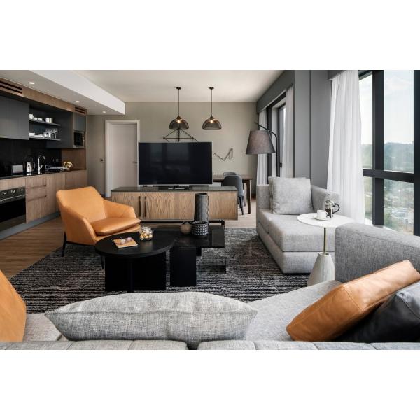 Marriot Hotel Modern Simplified Design Leather Upholstered Headboard & Bedbase