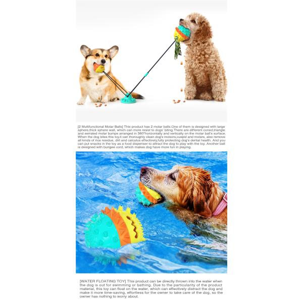 Powerful Double Sucker Dog Toy Molar Dog Supplies Bite Resistant Ball
