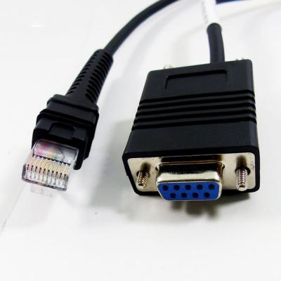 Flexible Black RS232 Scanner Cable For Barcode Reader LI3678 Rs232