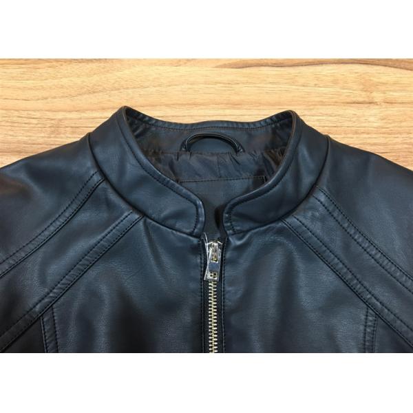 Simple Syle Jack Females Pleather Jacket Slim Ladies Leather Biker Jacket