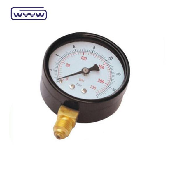 Medidor de pressão de aço negro Economia Dural Escala 50mm Medidor de pressão do ar
