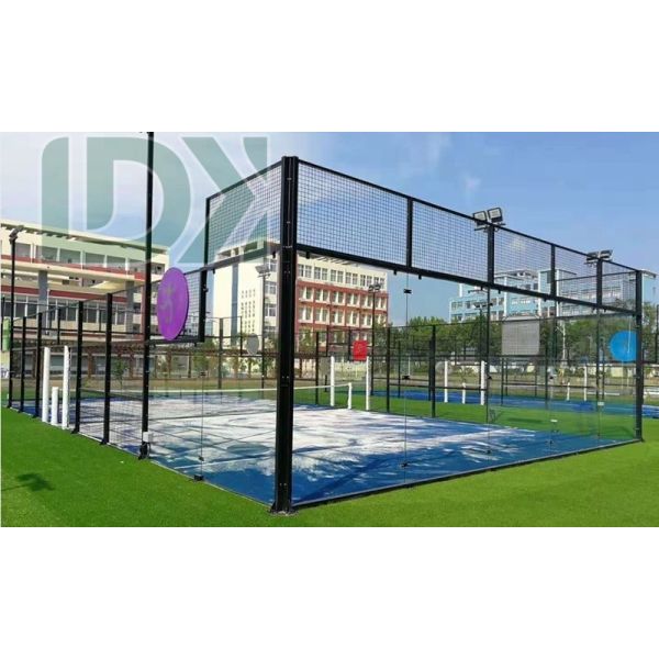 Panoramic Padel Glass Wall Ultra Clean Glass Wall Durable Padel Glass Wall For Sales