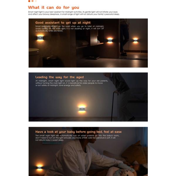 Hotel Motion Sensor LED Light Portable Motion Detector Lights