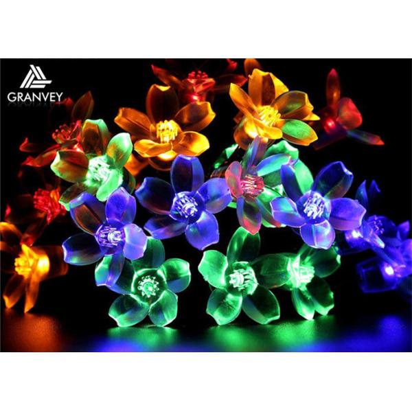 7M Solar LED Christmas Lights Flower String 50 LED With Cherry Blossoms Garland