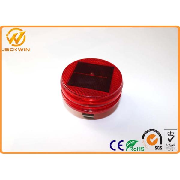 Anti - thief Mini Solar Panel 60mA 4V Cone Warning Topper Light Dia. 85*60mm