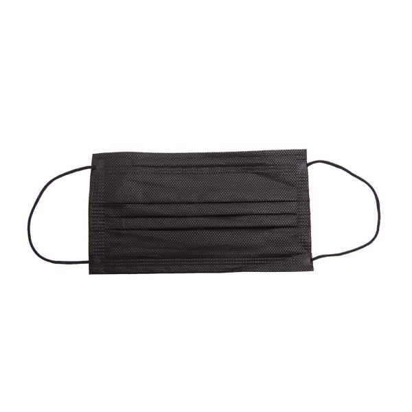 EN14683 Type IIR Adult Black Disposable Face Mask Non Woven PPE