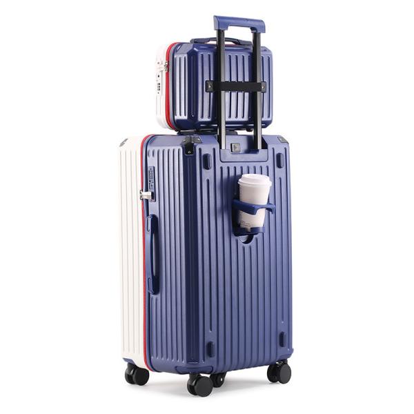 2311 Mother Child Box Fahion butler hardshell suitcase  USB charging luggage coffee cup tray waterproof large capacity boys and girls suitcase travel case