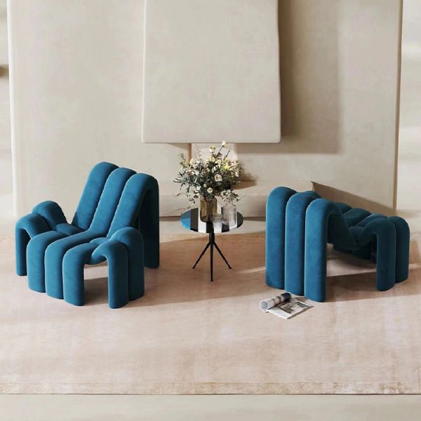 Leather Wood Metal Mid Century Modern Danish Lounge Chaise Velvet Living Room Chairs MOYI Cafe Bedroom Accent Furniture