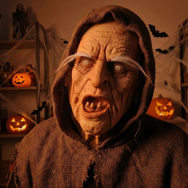 Hyper-Realistic Old Man Zombie Latex Mask - Premium Quality Latex Halloween Mask One Size Fits Most