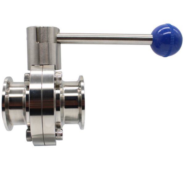 Sanitary SS316 Mirror Polish Butterfly Valve Food Grade Manual Water Valve ETRANY Brand