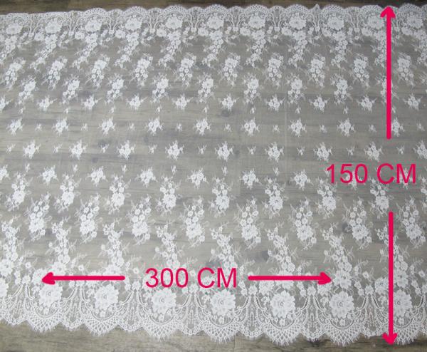 300 * 150 cm Eyelash Lace Trim for Window Curtain , Table Cloth CY-HB0456