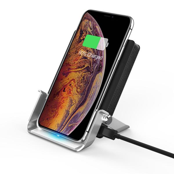 Cargador inalámbrico rápido ajustable de Qi, suspensión de carga inalámbrica del soporte de Qi 10w