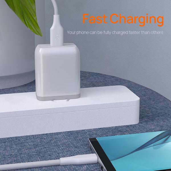 MFI C89 Braided Iphone Cable OD 3.5mm Iphone Lightning Cable 2m