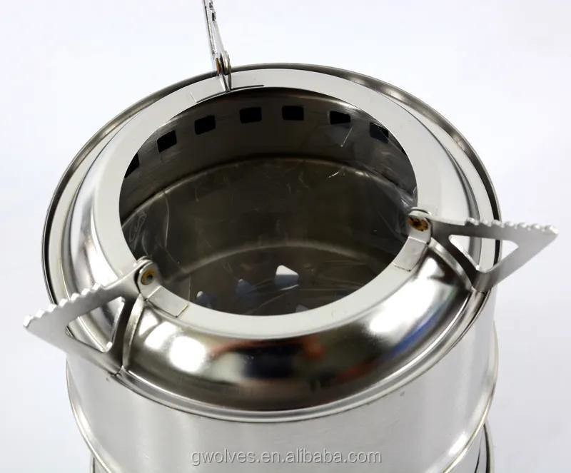 Portable Camping Stove Stainless Steel Wood Burning Stove for Outdoor Adventures