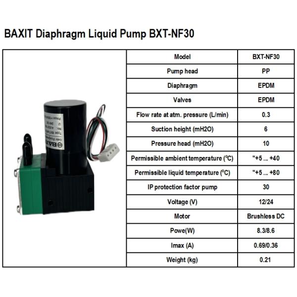BAXIT 300 мл в минуту Микродиафрагма Водный насос Жидкий насос Заменить NF30