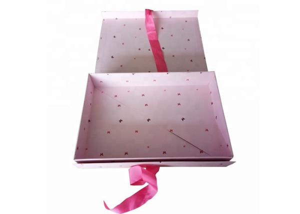 Pink Color Gift Wrapping Boxes , Custom Gift Boxes Packaging For Girls Dress