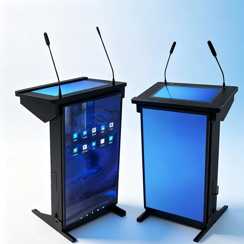 Qtenboard QM-4333JT-CAM 43 Inch Digital Podium with 4K Ultra HD Document Camera and Windows 11 Visual Presenter Bundle