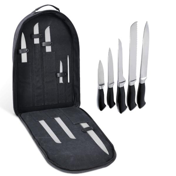 16oz Canvas Backpack Knife Roll Bag Chefs Water Resistant 32x8x52cm