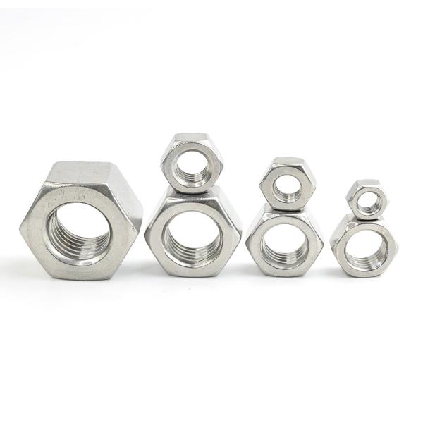 SS304/316/410 DIN934 Stainless Steel / Carbon Steel M3 - M100 Hexagon Nut Fasteners Supplier