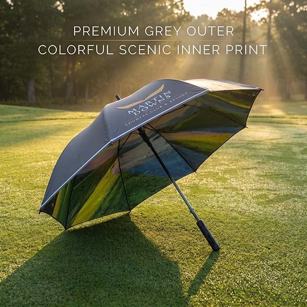 60 Custom Color Golf Umbrella with UV50+ Protection & Custom Club Logo