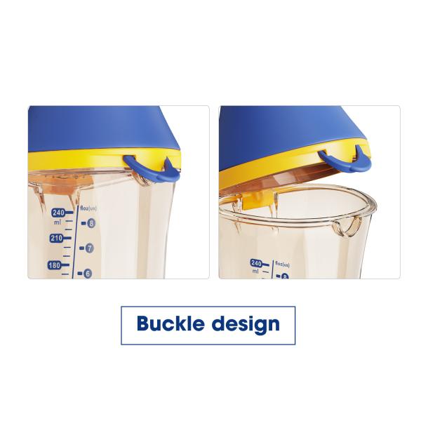 90° Extra Wide Angle Flip Cap Baby Bottle Breast Like Off Center Soft Nipple 240ml