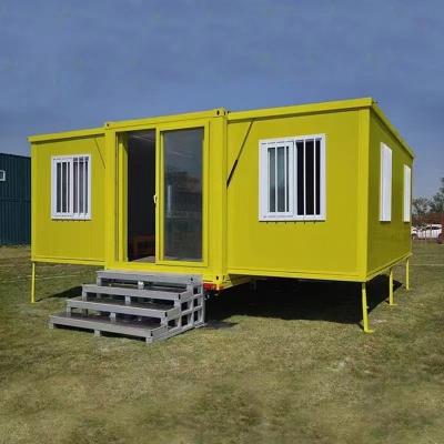 Casa móvel expansível de 40 pés com 2 quartos expansível Casa de contêiner e porta de aço