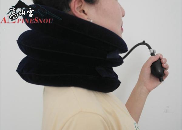 Couche cervicale du tissu trois de flanelle de collier de soutien de traction portative de cou/tube