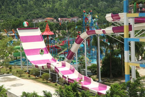 Aqua Park Huge Outdoor Water Slide Adult Fiberglass Boomerang Waterslide