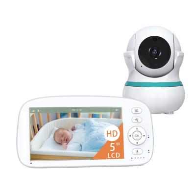 5 Inch HD Baby Monitor with 360 Degree Camera and 5000mAh Battery
