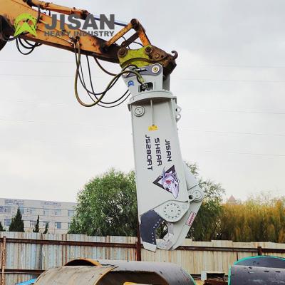 A máquina escavadora Hydraulic Shear To do equipamento de demolição Sk460 cortou o aço do ferro