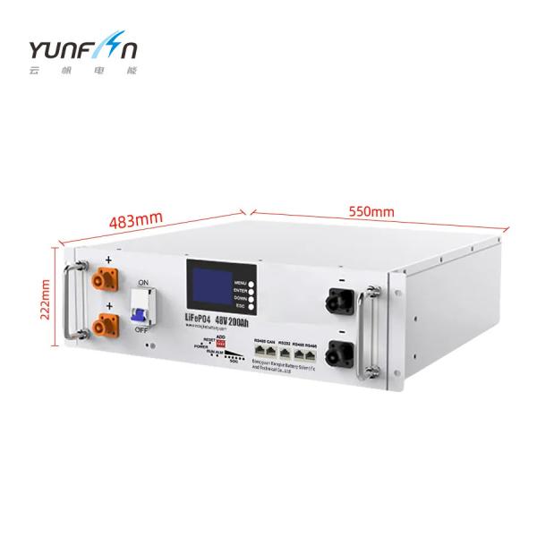 48V 51.2V 100AH 200Ah Batterie au lithium-fer-phosphate montée sur un rack haute performance