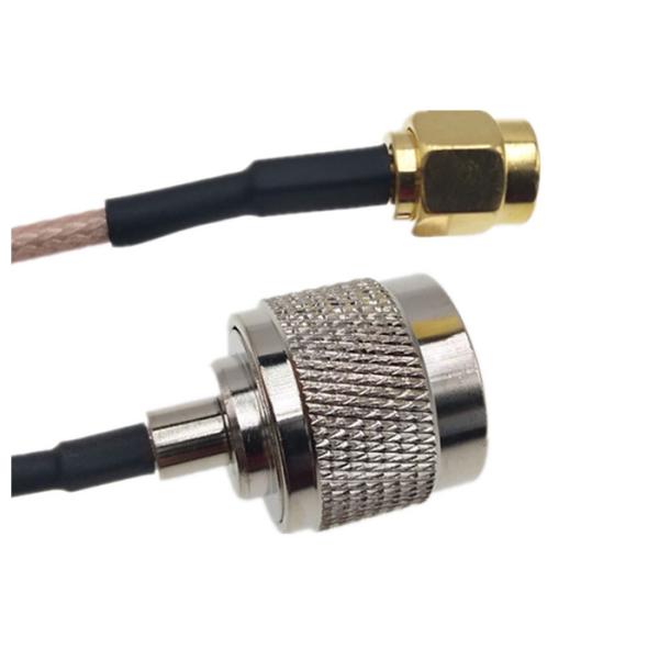 Штепсельная вилка н мужская прямо к покрытому золотом антенному кабелю отрезка провода СМА мужскому коаксиальному