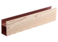 Colonne de tubes carrés creux en PVC d'intérieur respectueux de l'environnement, bois plastique, bois composite, tube WPC pour cloison