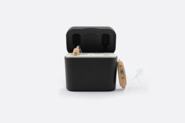 Gray BTE Hearing Aids With Bluetooth Vigor 402 Digital Hearing Amplifier