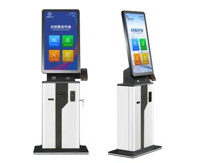 Leitor NFC Quiosque de check-in automático Tela sensível ao toque Lcd Quadrado Quiosque de autoatendimento