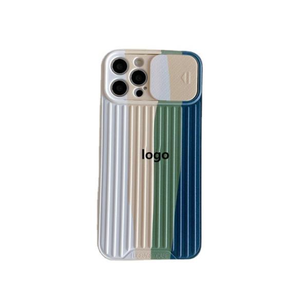 Soft TPU Rainbow Designer Cell Phone Cases For Iphone 12 Pro Max Slidable Lens