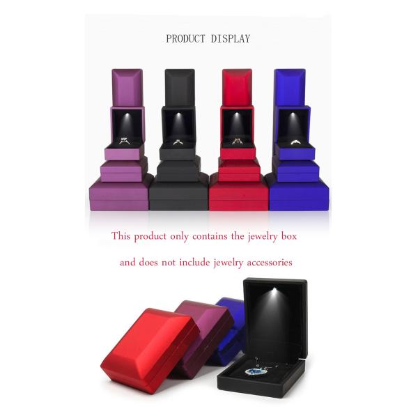 Спрей краска пластиковый обручальный кольцо подарочный ящик встроенный в светодиодный свет