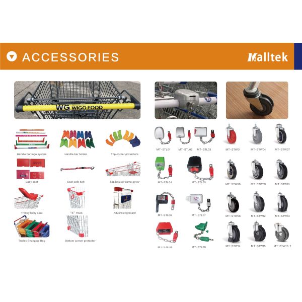 New Design Metal Shopping Trolley Cart For Supermarket