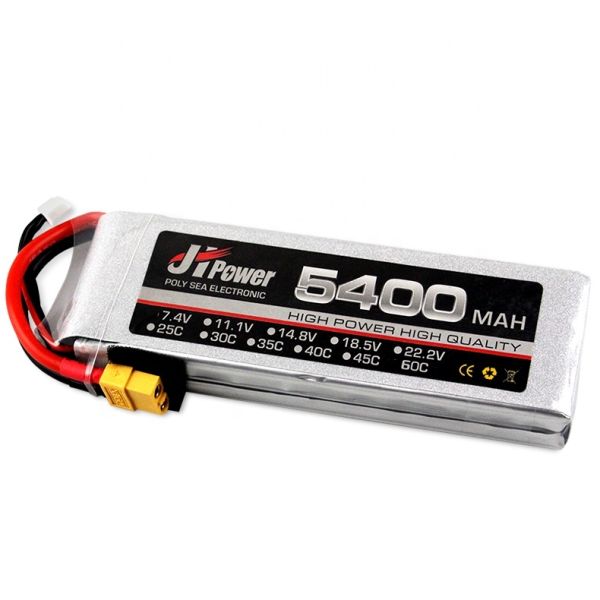 Juhai 2S 7.4V 5400mAh 60C FPV Drone Battery Lithium Polymer Lipo Battery for RC Airplane Car Boat Model