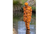 vida da altura de 200cm - escultura de aço do homem de Corten do tamanho